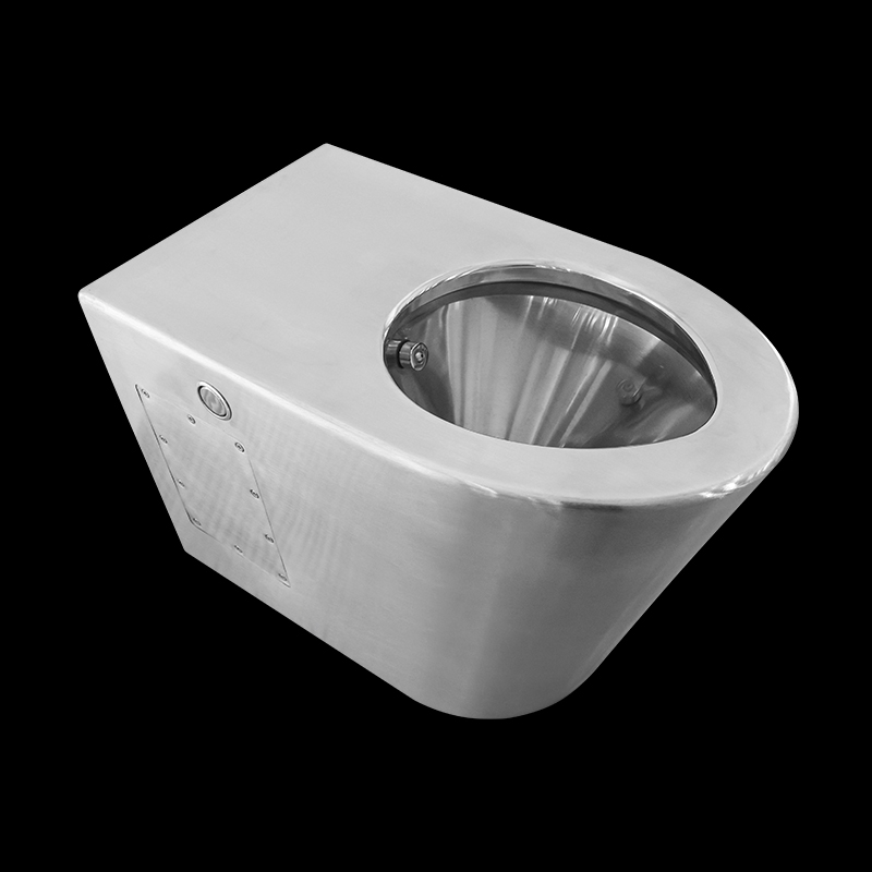 Dubai public 304 stainless steel wc toilet with nozzle