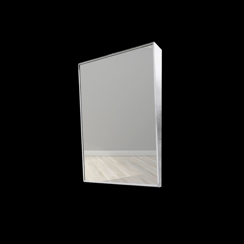 Kuge Fixed Tilt Stainless Steel Angle Framed Mirror