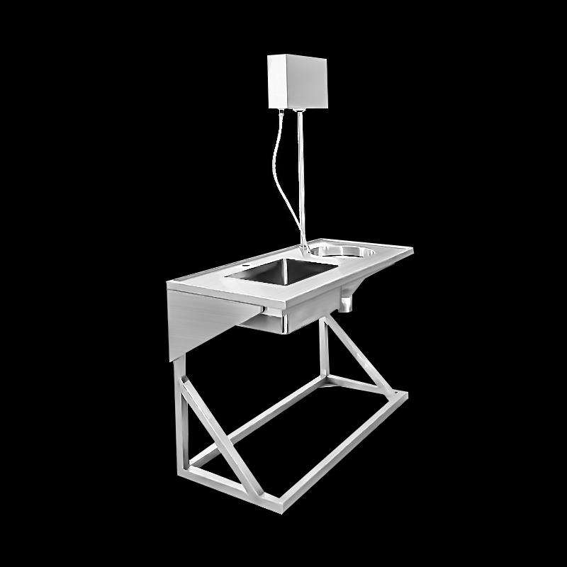 Stainless steel hospital sluice sink