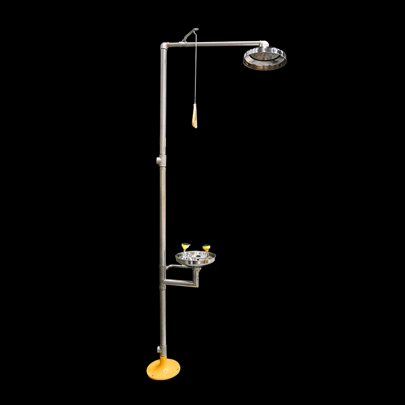 Supply Stand alone industrial emergency safety shower and eyewash