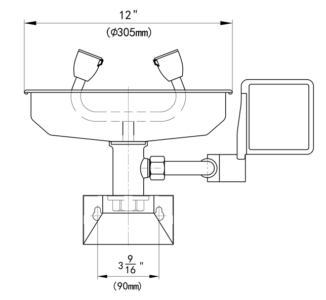 wall mounted eye wash station