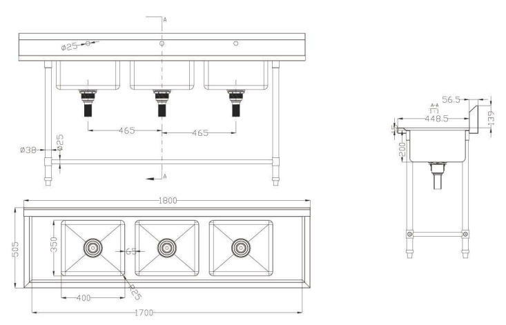 stainless steel kitchen sink