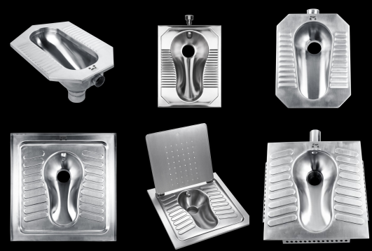 stainless steel squat toilet pans