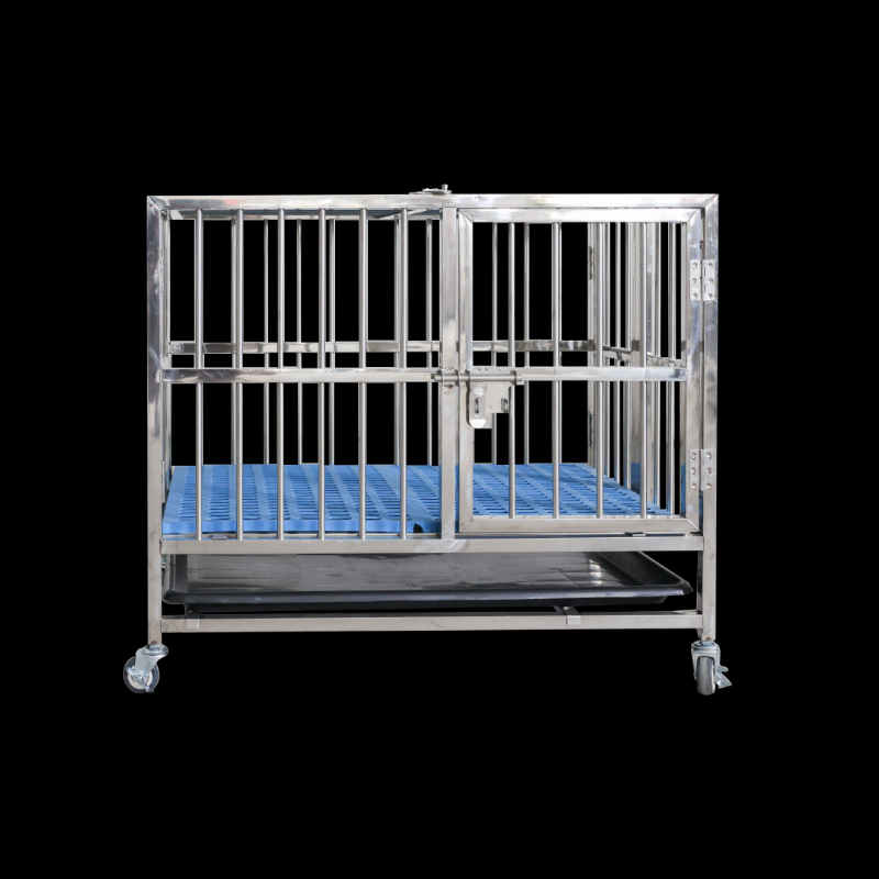 Cage pour chien robuste en acier inoxydable 304, cage pour chien, grande niche pour chien