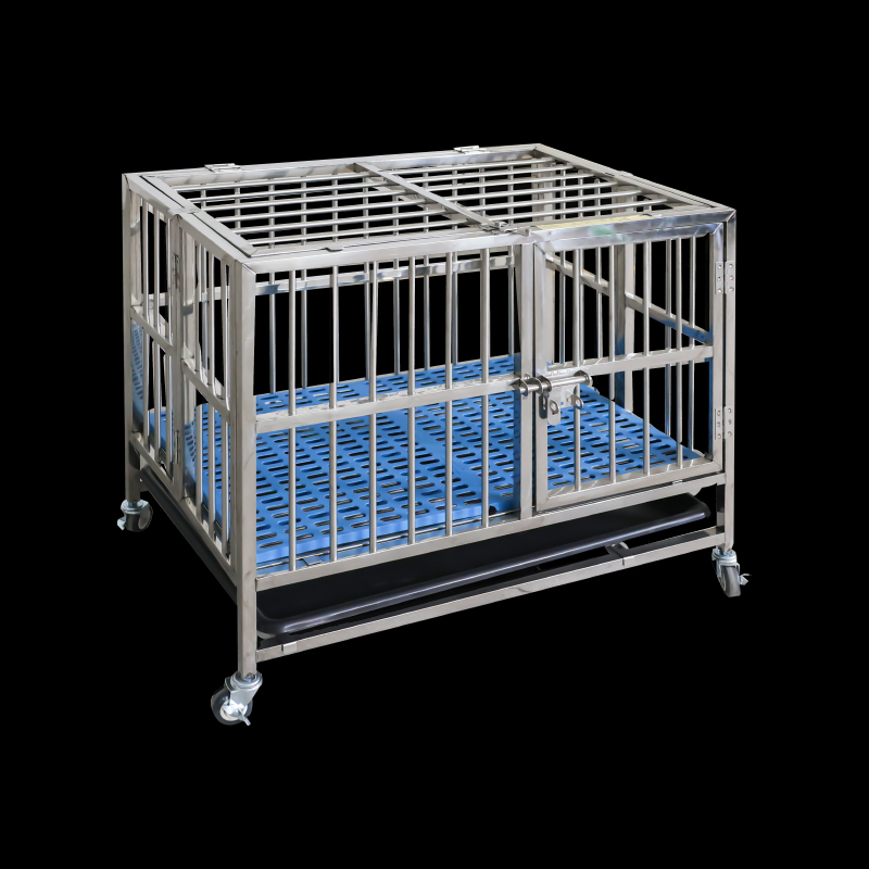 Cage pour chien robuste en acier inoxydable 304, cage pour chien, grande niche pour chien