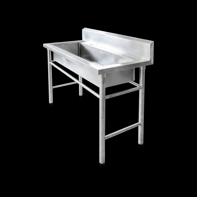 Fregadero de cocina de acero inoxidable con soporte para piso comercial, lavabo, fabricante de fregaderos