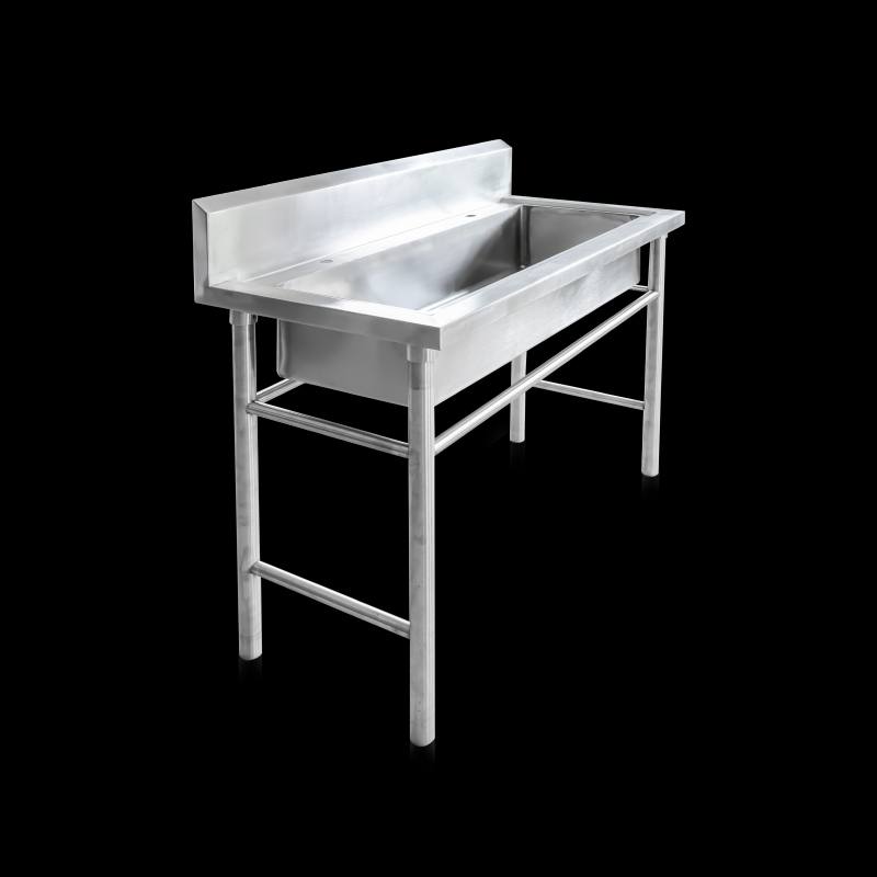 Fregadero de cocina de acero inoxidable con soporte para piso comercial, lavabo, fabricante de fregaderos