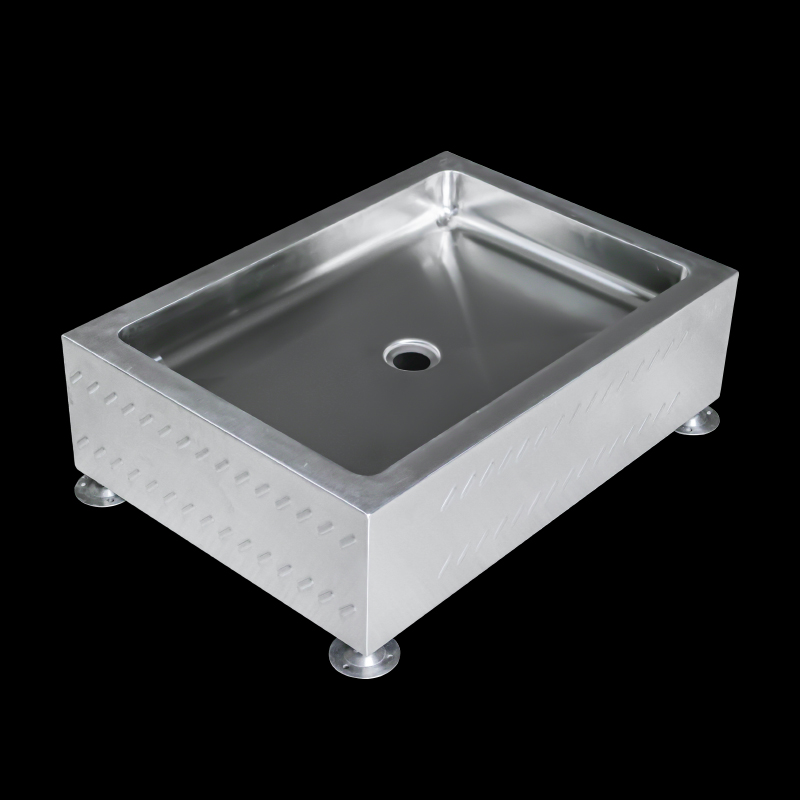 Kuge custom anti slip shower pan deep rectangular 304 stainless steel shower tray