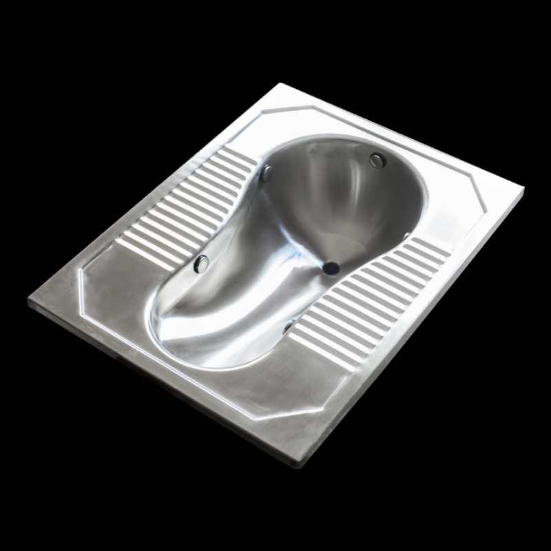 Kuge vacuum type stainless steel squat toilet pan for train marine