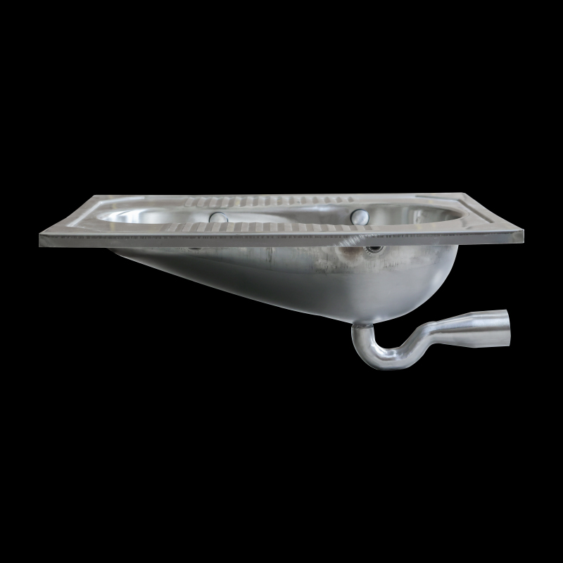 Kuge vacuum type stainless steel squat toilet pan for train marine