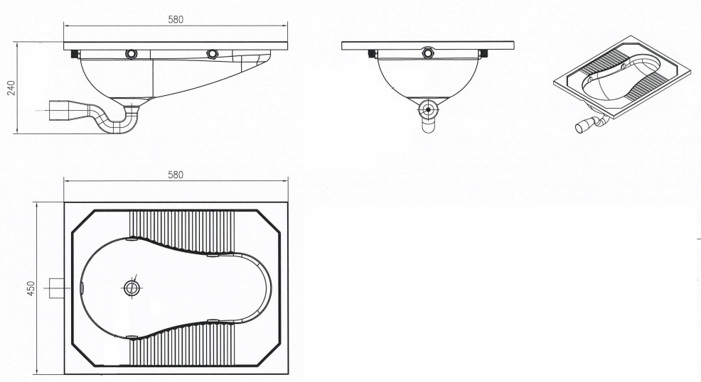 stainless steel squat toilet