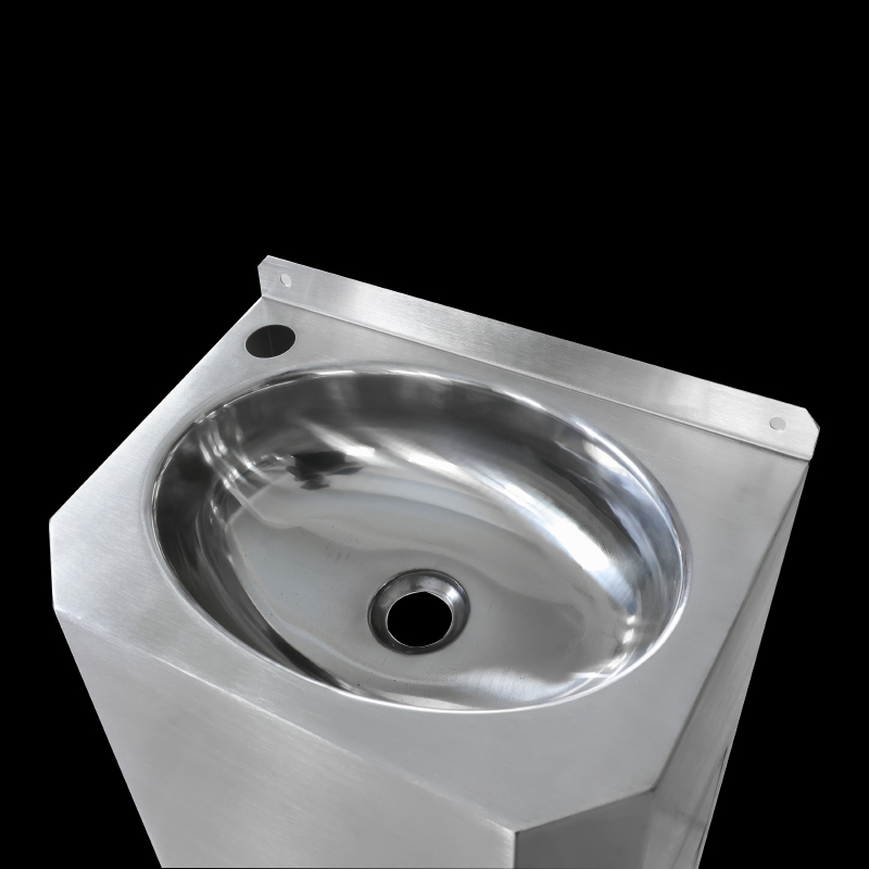 Kuge pedestal high security vandal proof prison detention center stainless steel wash basin