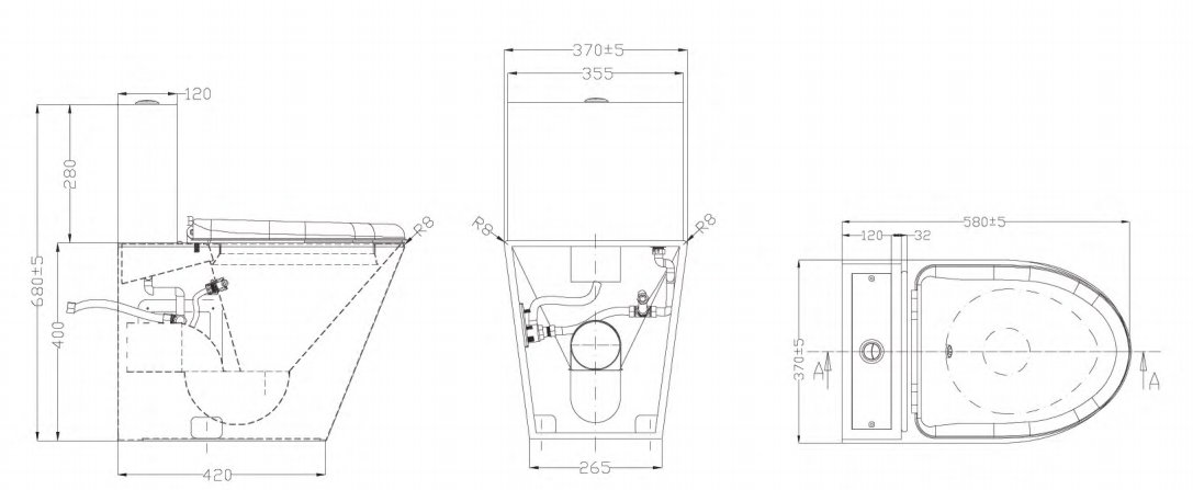 metal toilet