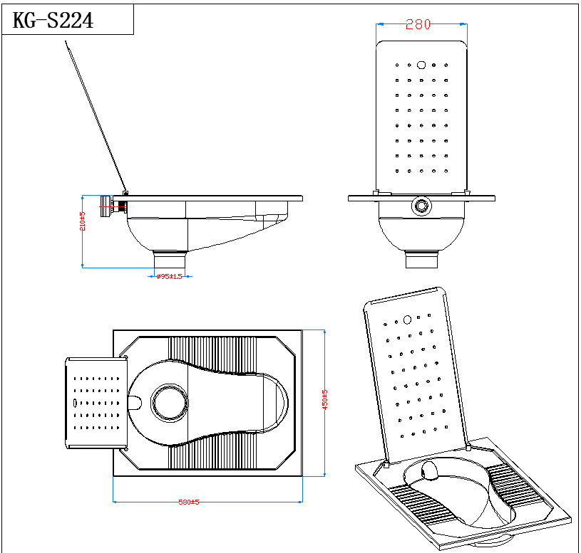 stainless steel squat toilet