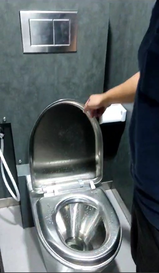 Stainless Steel Floor - Standing Toilet