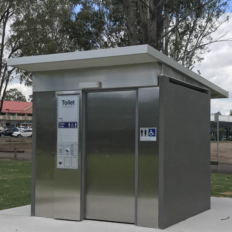 Kuge self washing park stainless steel modular public toilet