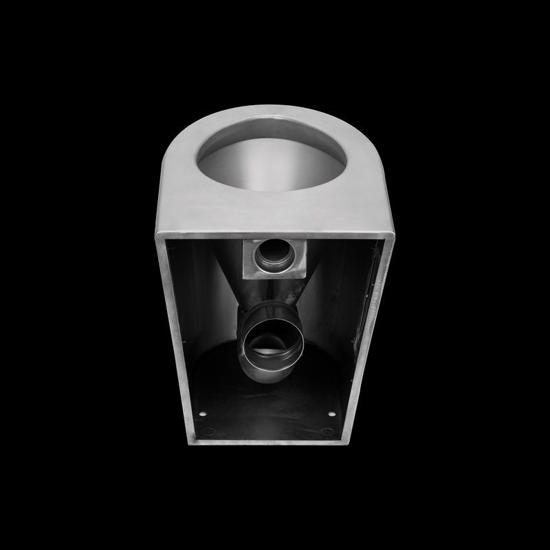 Sandblasting Stainless Steel Floor Mounted One Piece Toilet