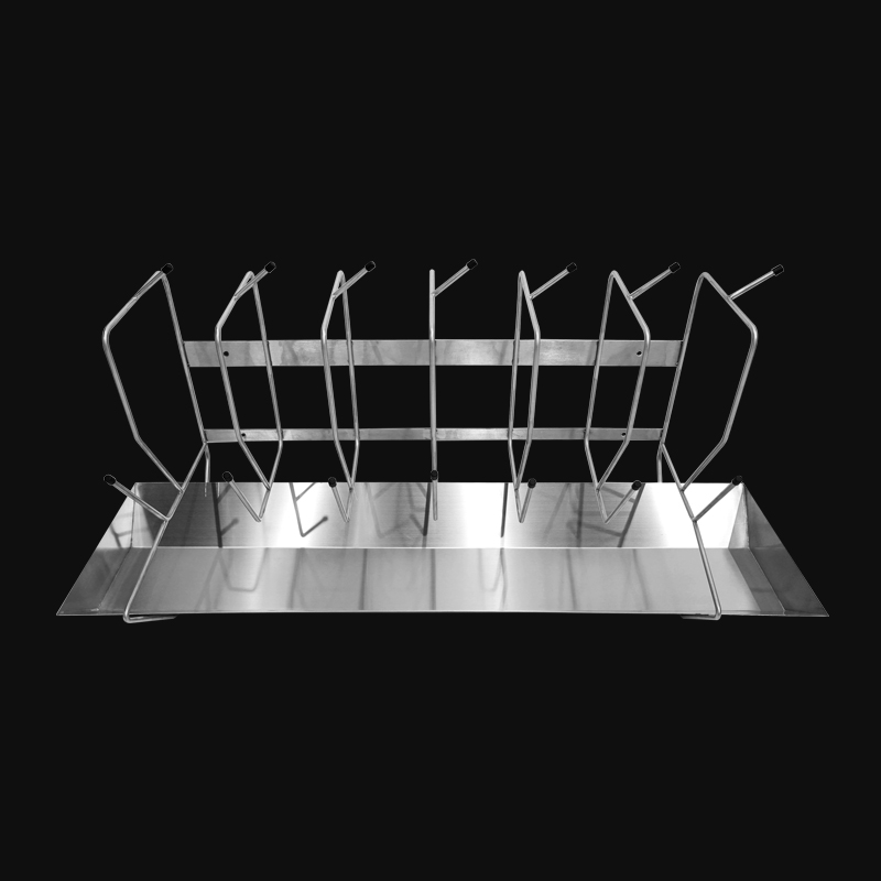 Kuge hospital stainless steel bedpan and bottle rack holder