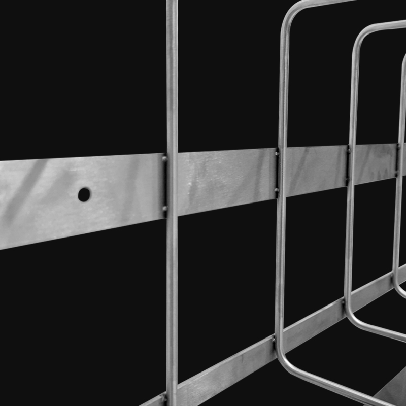 Kuge hospital stainless steel bedpan and bottle rack holder