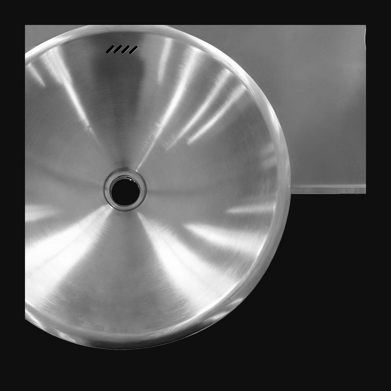 Stainless Steel Wash Basin with Trash Can for Public Hygiene Facilities