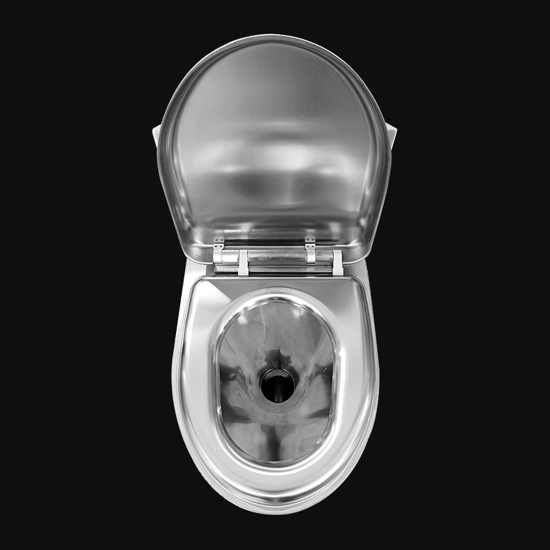 Kuge Stainless Steel Corner Toilet with Water Tank
