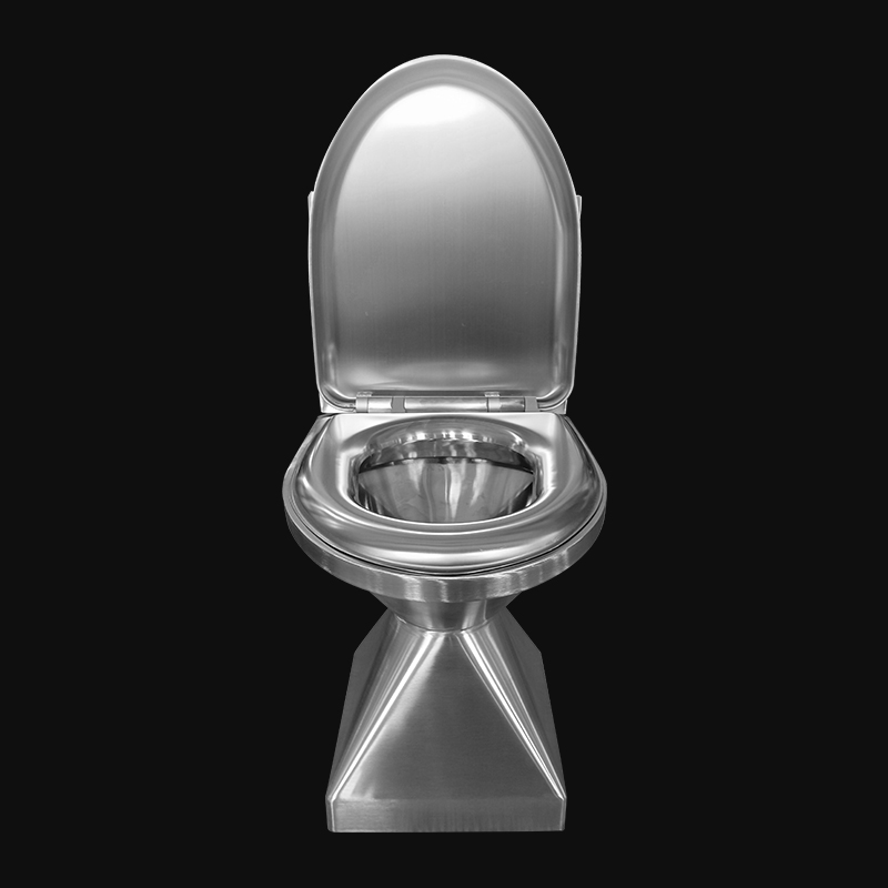 Kuge Stainless Steel Corner Toilet with Water Tank