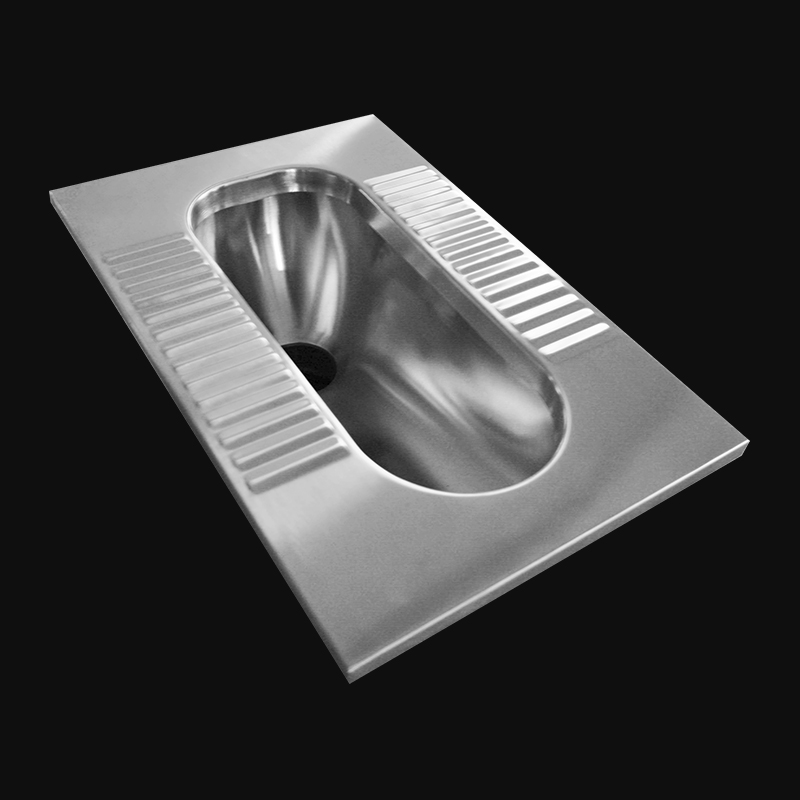Kuge 304 Stainless Steel Squat Toilet Pan for Public Restroom Kuge 304 Stainless Steel Squat Toilet Pan for Public Restroom