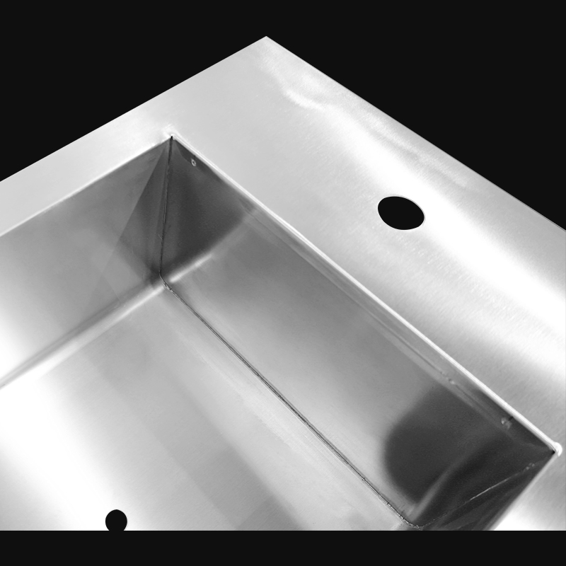 Kuge Wall Embedded 304 Stainless Steel Commercial Folding Sink