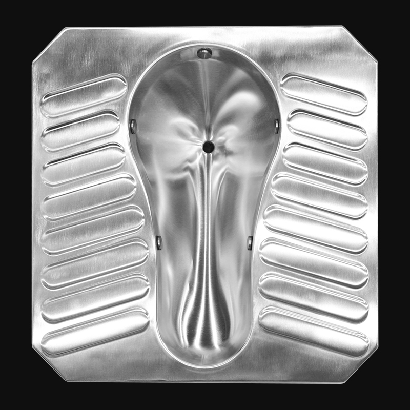 304 Stainless Steel Vacuum Squat Toilet Pan with Nozzle