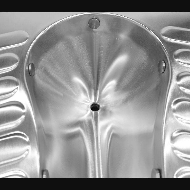 304 Stainless Steel Vacuum Squat Toilet Pan with Nozzle