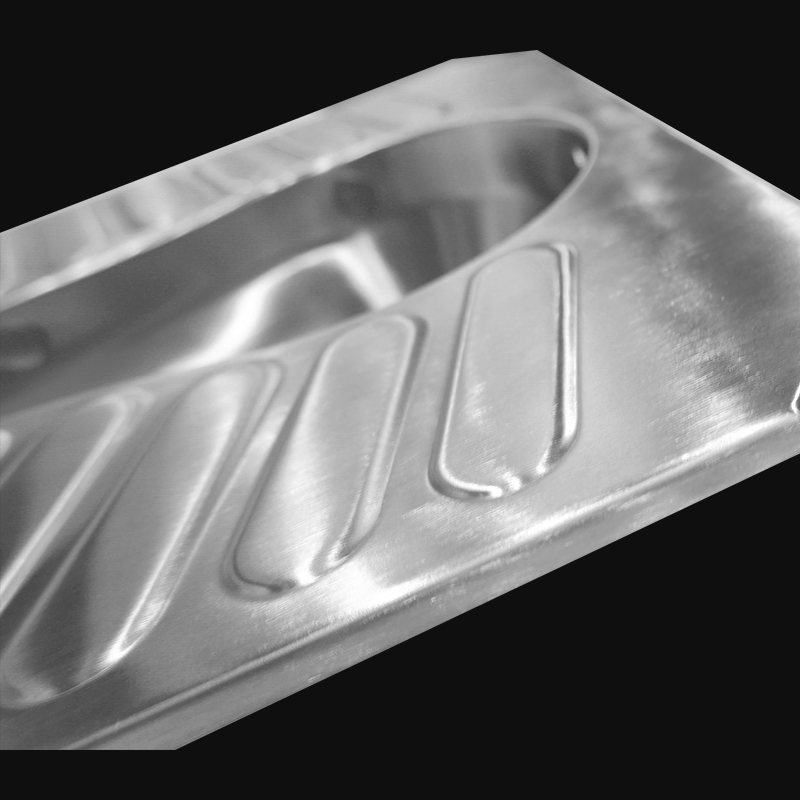 304 Stainless Steel Vacuum Squat Toilet Pan with Nozzle