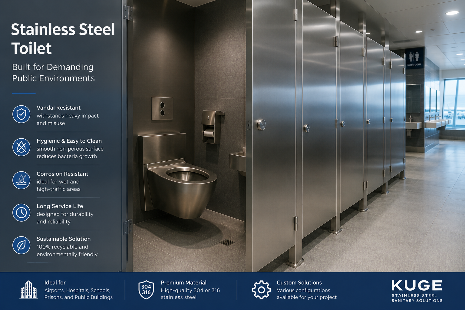 Stainless Steel Toilet
