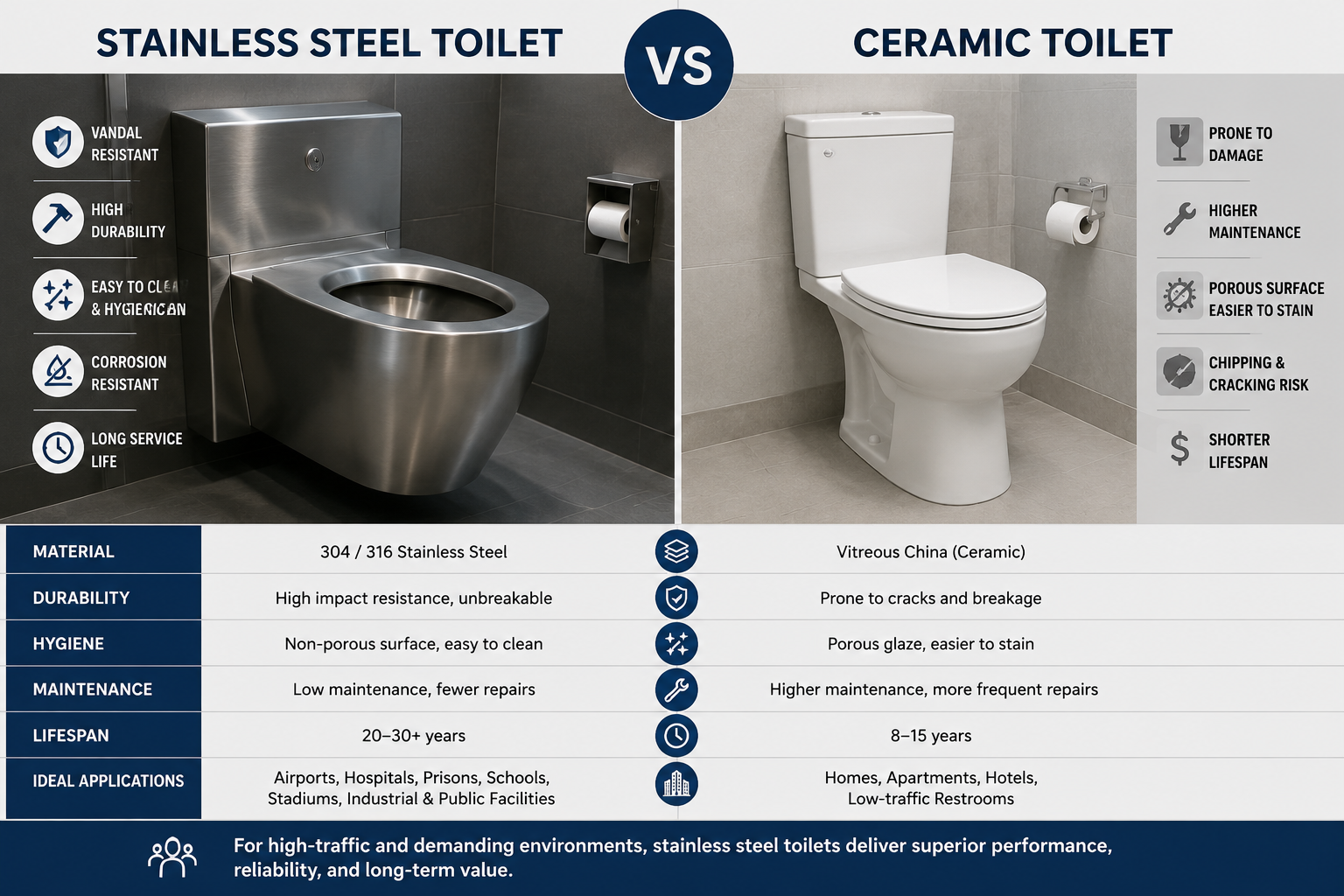 Stainless Steel Toilet