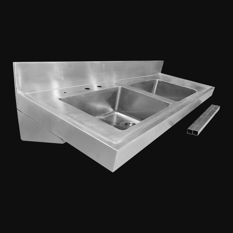 Custom Wall Mounted Medical Sink 304 Stainless Steel Medical Washing Station