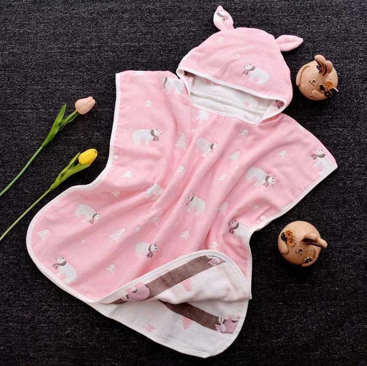 Cotton Baby Hooded Poncho Towel