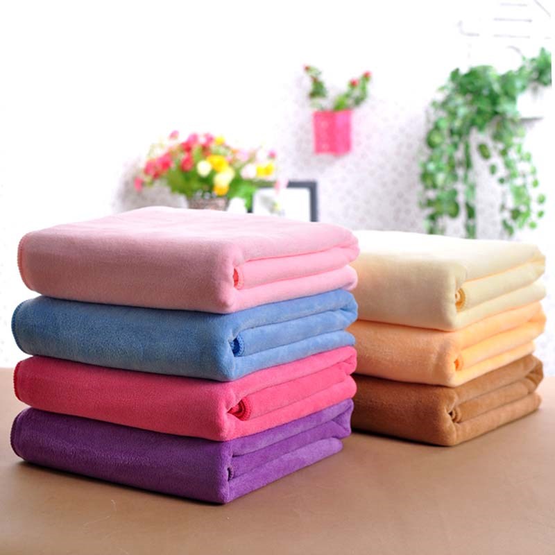 Microfiber Solid Color Bath Towel