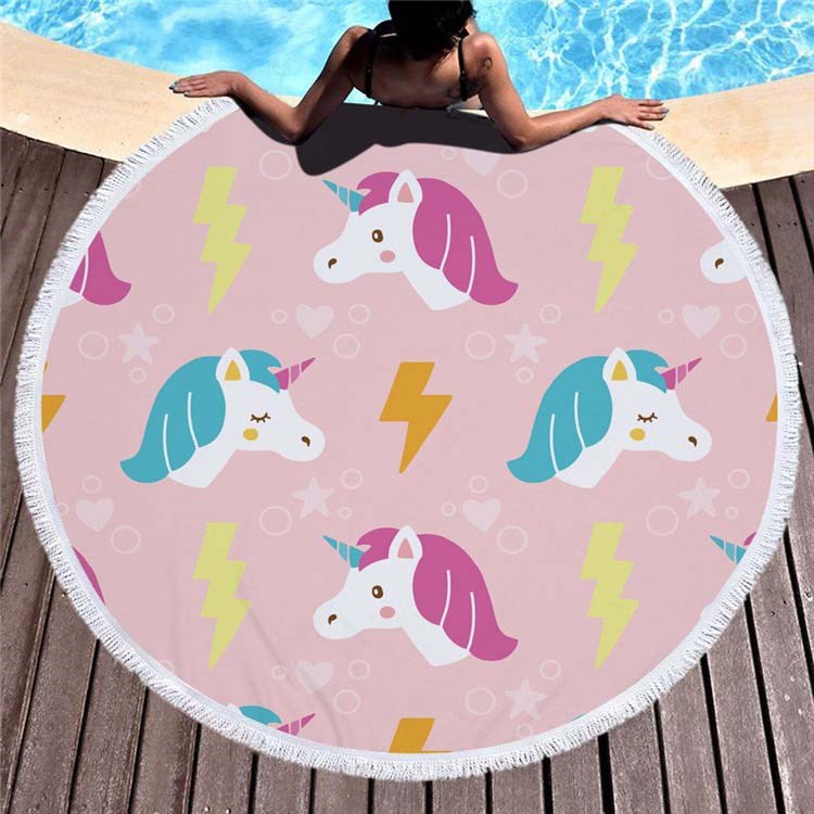 Microfiber Printed Round Towel