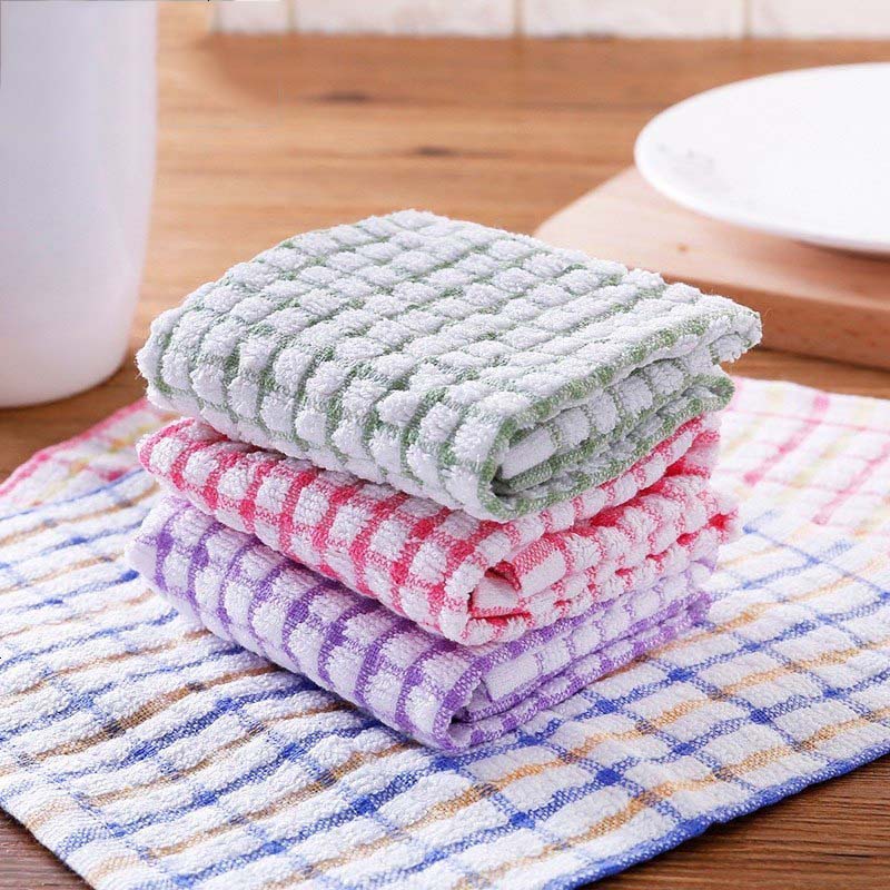 plaid kitchen towels