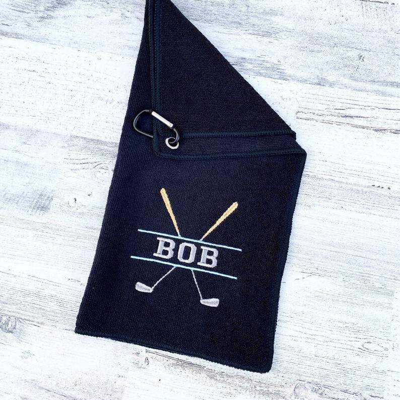 Monogram Cotton Embroidered Golf Towel