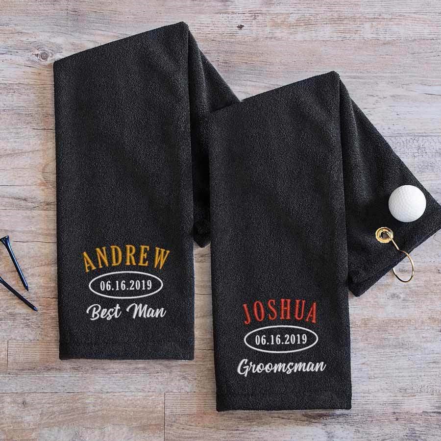 Monogram Cotton Embroidered Golf Towel