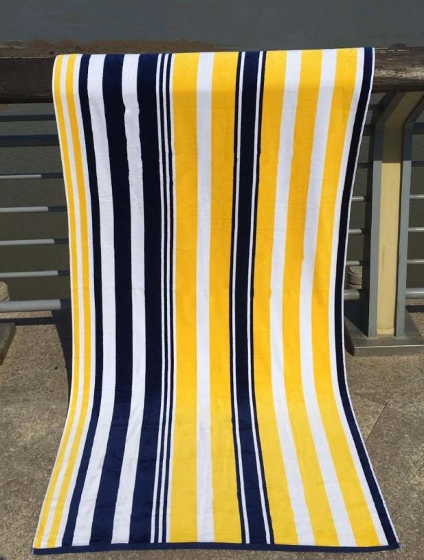 Cotton Terry Cabana Stripe Beach Towel