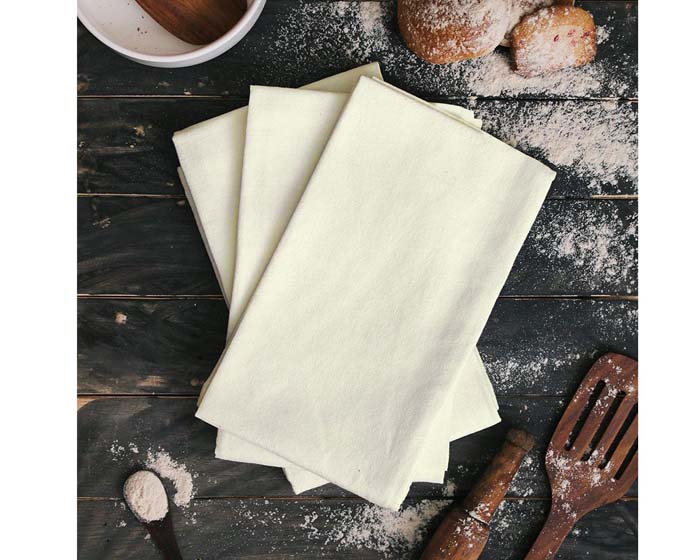 white flour sack dish towels