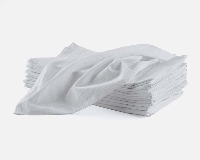 white flour sack towel