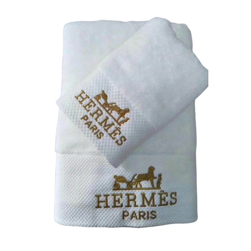 Embroidery cotton towel set for HERMES