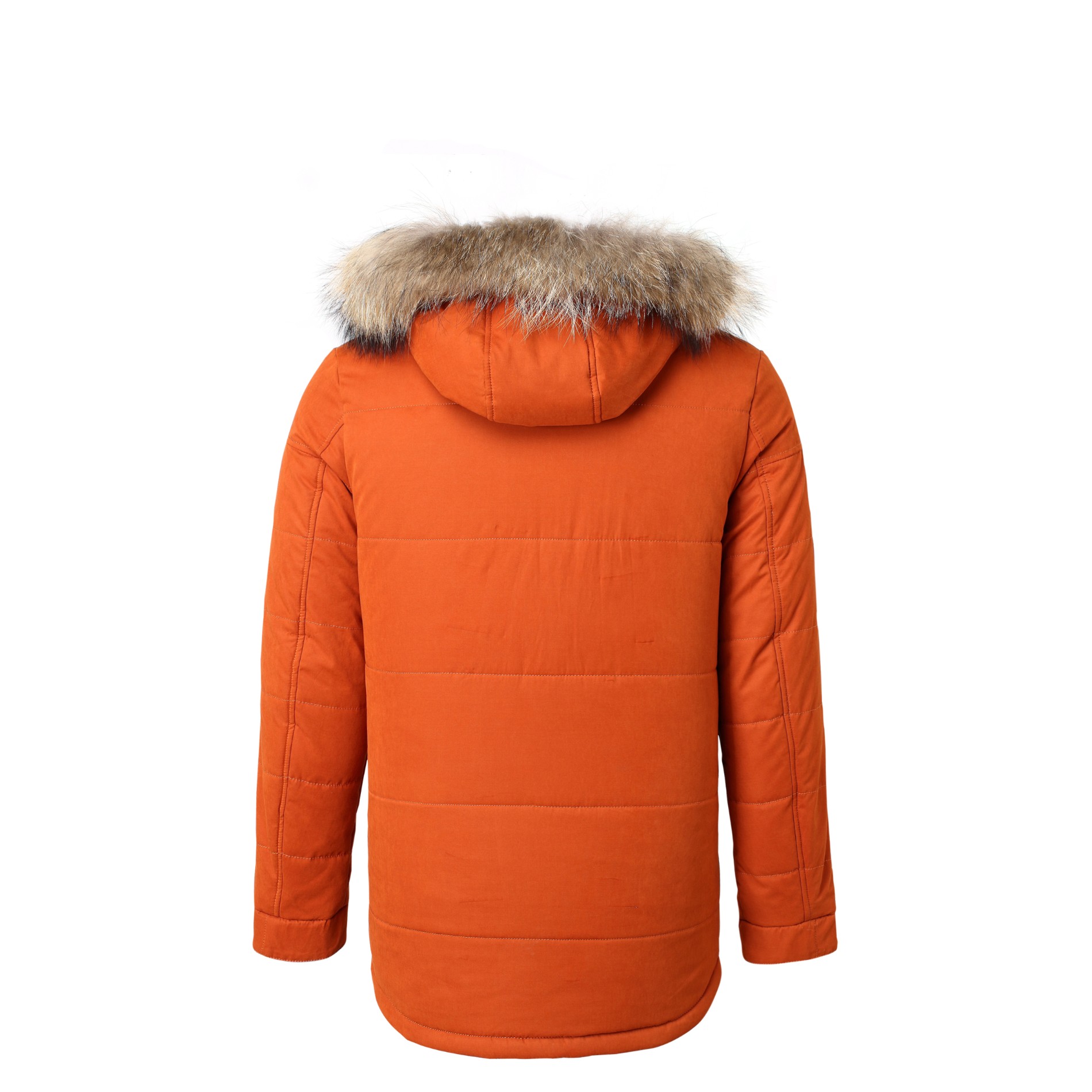 Men's Winter Coat Hooded with Fake Fur