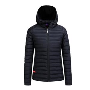 Giacche Parka da donna da donna Capispalla leggeri casual Tasca con cerniera con cappuccio solido