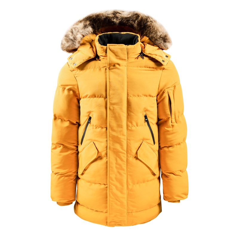 Men's Stylish Fashionable Long Outdoor Jacket with Fur