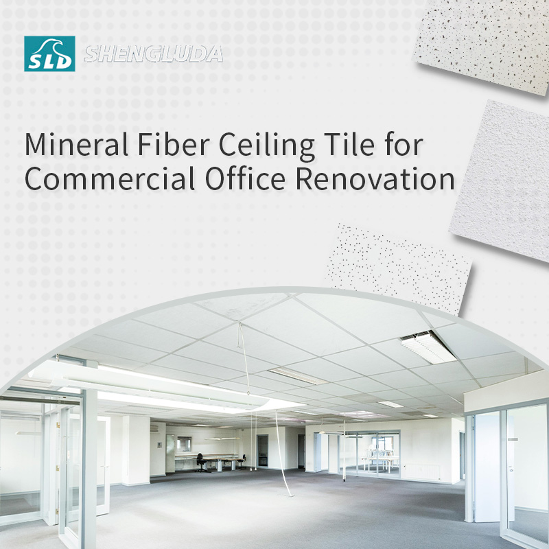 Mineral Fiber Ceiling Tile for Commercial Office Renovation