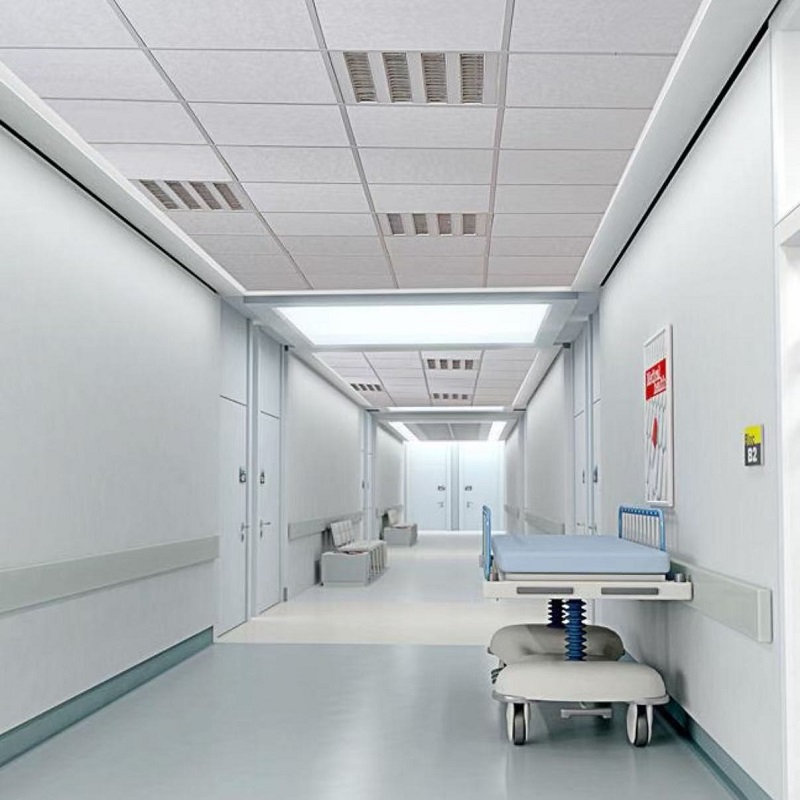 White Moisture-Resistant Hospital Minimalist Mineral Fiber Ceiling Tile Solution