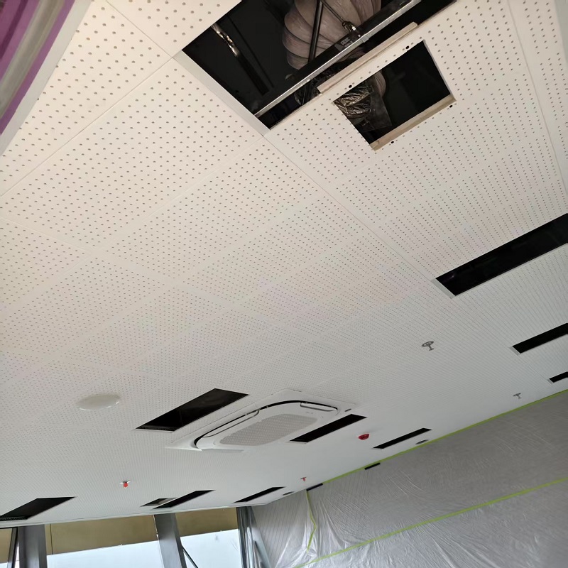 Perforated Mineral Fiber Acoustic Ceiling Board — Superior Sound Absorption · Class A Fire Resistance · Eco-Friendly Ceiling Solution